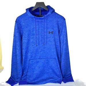 Under Armour ColdGear Hoodie Men’s Large Pullover Front Pocket Blue